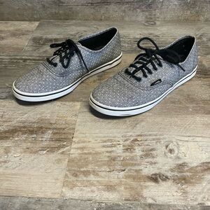 Vans Gray/White Polka Dot Sneakers Women's Size 7.5